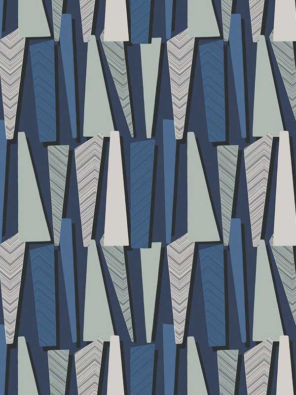 Geometric Shadows wallpaper in denim color - pattern number SL80812 - by Seabrook in the The Simple Life collection