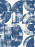 Giulietta Painterly Geometric fabric in blue color - pattern number 4014-26407 - by A Street Prints in the Seychelles collection