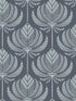 Palmier Lotus Fan fabric in navy color - pattern number 4014-26424 - by A Street Prints in the Seychelles collection