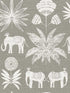 Bazaar Elephant Oasis wallpaper in grey color - pattern number 4014-26437 - by A Street Prints in the Seychelles collection