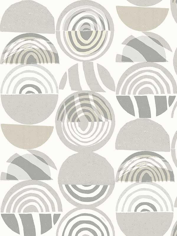 Mahe Mod Geometric wallpaper in light grey color - pattern number 4014-26444 - by A Street Prints in the Seychelles collection