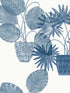 Aida Potted Plant fabric in blue color - pattern number 4014-87559 - by A Street Prints in the Seychelles collection
