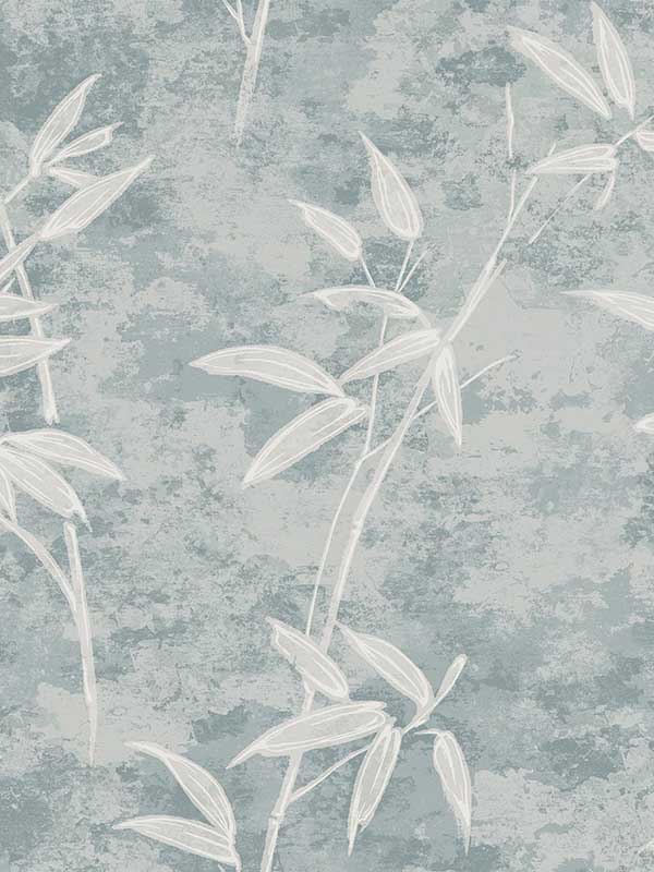 Honshu Bamboo wallpaper in blue smoke color - pattern number JP10912 - by Seabrook in the Japandi Style collection