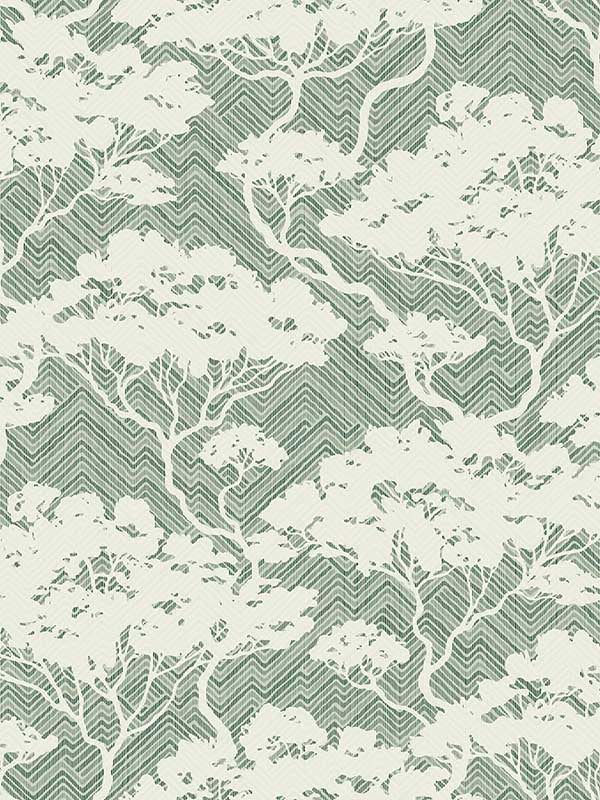 Nara Stringcloth wallpaper in sage color - pattern number JP11704 - by Seabrook in the Japandi Style collection