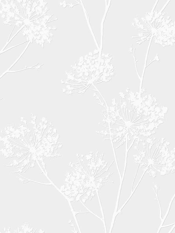 Dandelion Fields fabric in white color - pattern number PW20300 - by Seabrook in the Seabrook Designs Paintable Wallpaper collection