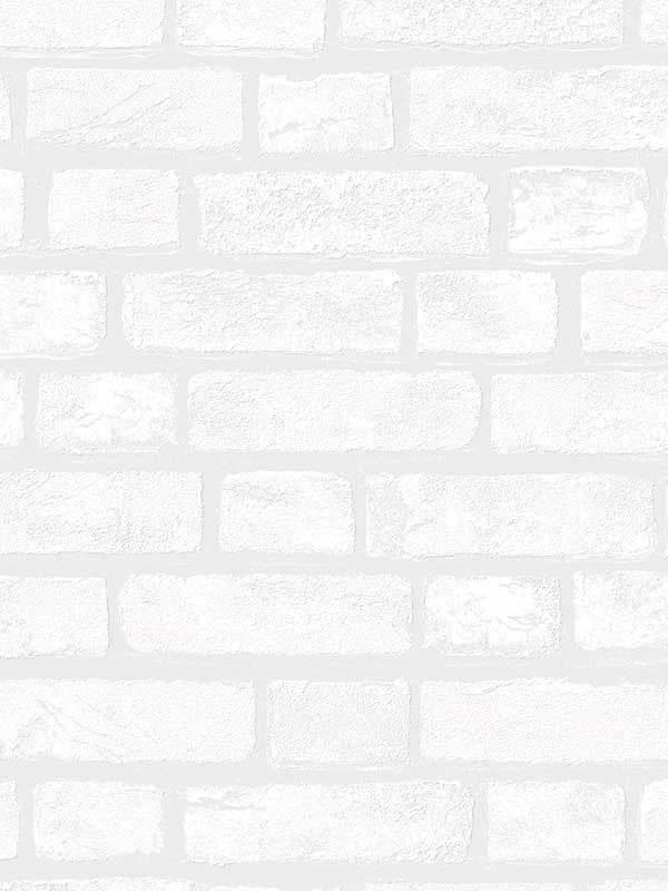 Vintage Brick fabric in white color - pattern number PW20400 - by Seabrook in the Seabrook Designs Paintable Wallpaper collection