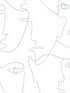 Pablo Portraits Peel and Stick fabric in silver metallic color - pattern number PSW1052RL - by York in the Risky Business Vol III Peel and Stick Wallpaper collection