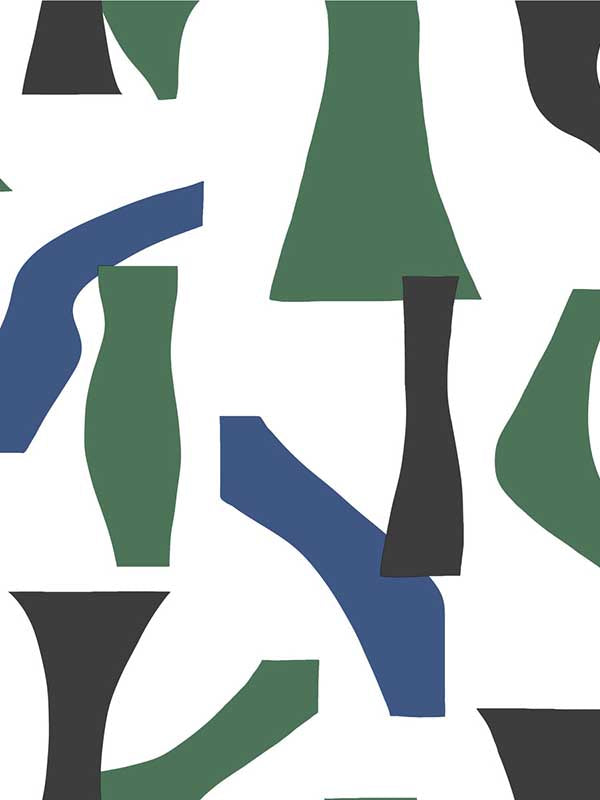 Modernist Peel and Stick fabric in green and blue color - pattern number PSW1057RL - by York in the Risky Business Vol III Peel and Stick Wallpaper collection
