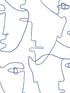 Pablo Portraits Peel and Stick fabric in blue color - pattern number PSW1214RL - by York in the Risky Business Vol III Peel and Stick Wallpaper collection