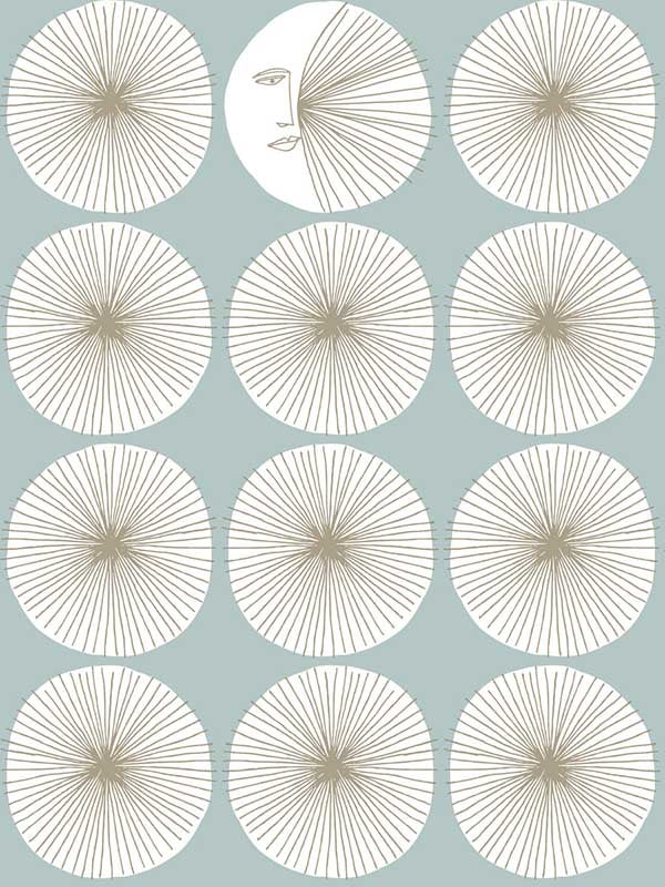 Soho Starburst Peel and Stick fabric in light blue color - pattern number PSW1215RL - by York in the Risky Business Vol III Peel and Stick Wallpaper collection