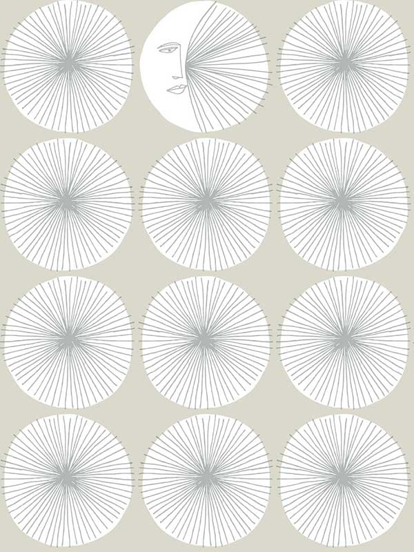 Soho Starburst Peel and Stick fabric in silver color - pattern number PSW1216RL - by York in the Risky Business Vol III Peel and Stick Wallpaper collection