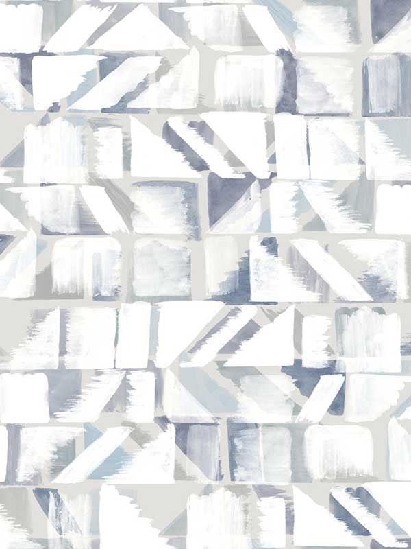 Refraction Peel and Stick fabric in blue and grey color - pattern number PSW1221RL - by York in the Risky Business Vol III Peel and Stick Wallpaper collection
