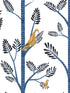 Aviary Branch Peel and Stick wallpaper in blue and yellow color - pattern number PSW1236RL - by York in the Risky Business Vol III Peel and Stick Wallpaper collection