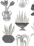 Plant Party Peel and Stick wallpaper in black color - pattern number PSW1251RL - by York in the Risky Business Vol III Peel and Stick Wallpaper collection