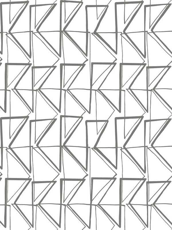 Love Triangles Peel and Stick wallpaper in grey color - pattern number PSW1252RL - by York in the Risky Business Vol III Peel and Stick Wallpaper collection
