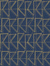Love Triangles Peel and Stick wallpaper in blue and gold metallic color - pattern number PSW1256RL - by York in the Risky Business Vol III Peel and Stick Wallpaper collection