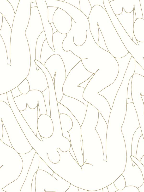 Head over Heels Peel and Stick wallpaper in gold metallic color - pattern number PSW1257RL - by York in the Risky Business Vol III Peel and Stick Wallpaper collection