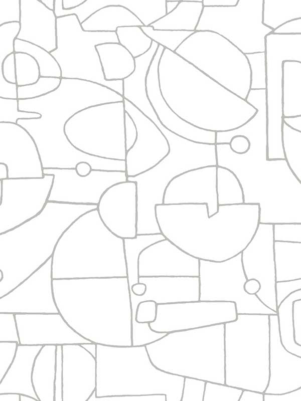 Robotics Peel and Stick fabric in grey color - pattern number PSW1266RL - by York in the Risky Business Vol III Peel and Stick Wallpaper collection