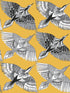 Feather Flight Peel and Stick wallpaper in yellow color - pattern number PSW1350RL - by York in the York Premium Peel and Stick Wildlife Wallpaper collection