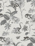 Botanicals and Lemurs Peel and Stick wallpaper in grey color - pattern number PSW1354RL - by York in the York Premium Peel and Stick Wildlife Wallpaper collection