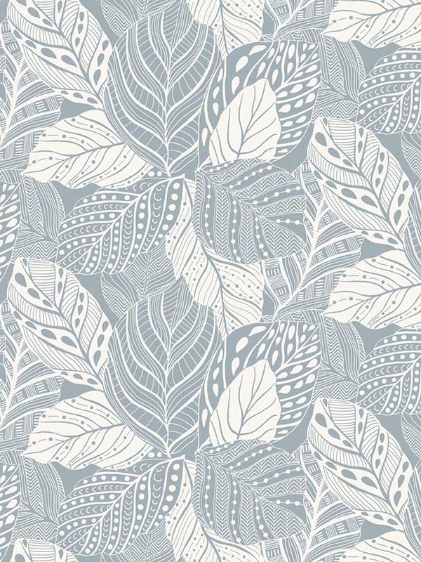 Vinca fabric in blue color - pattern number GO8225 - by York in the Greenhouse collection