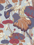 Lotus Pond wallpaper in purple and pink color - pattern number GO8291 - by York in the Greenhouse collection