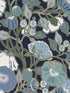 Poppies wallpaper in black and blue metallic color - pattern number GO8312 - by York in the Greenhouse collection