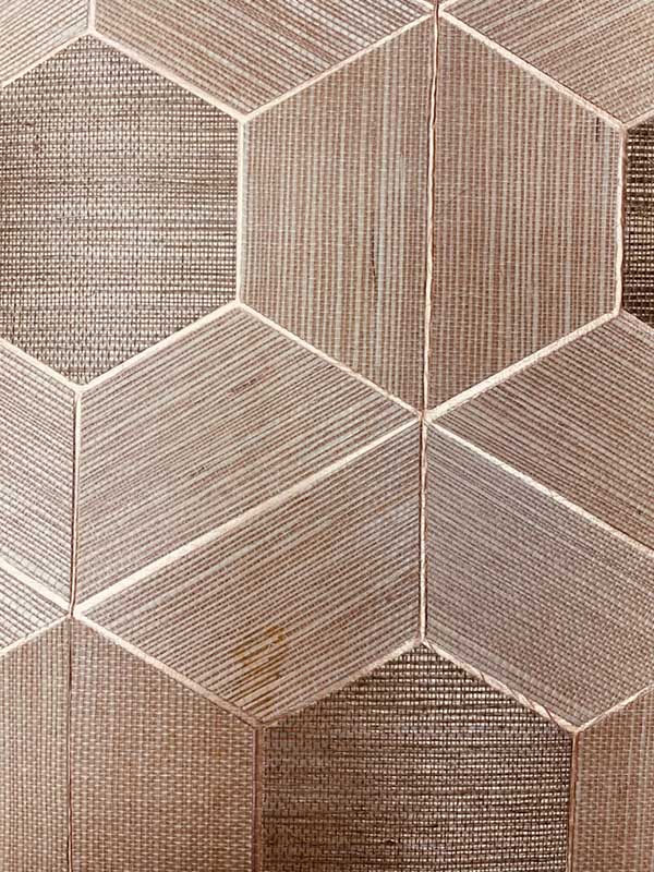 Casablanca fabric in tan copper metallic color - pattern number BX10015 - by Wallquest in the Natural Wallcoverings by Daisy Bennett collection