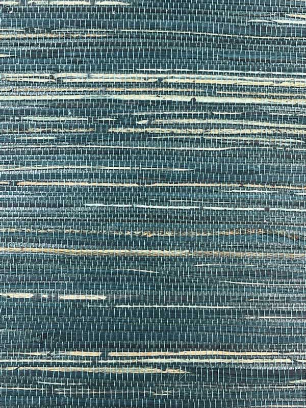 Boccali fabric in night teal color - pattern number BX10026 - by Wallquest in the Natural Wallcoverings by Daisy Bennett collection