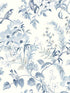 Frederique Floral fabric in blue color - pattern number 4072-70004 - by Chesapeake in the Delphine collection