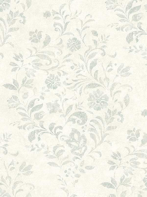 Isidore Scroll fabric in aqua color - pattern number 4072-70009 - by Chesapeake in the Delphine collection