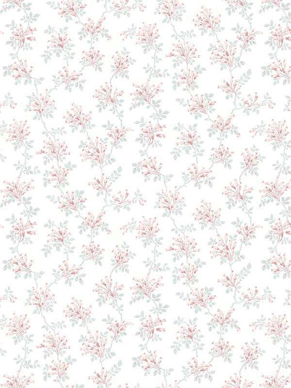 Sofiane Botanical Trail wallpaper in blush color - pattern number 4072-70037 - by Chesapeake in the Delphine collection