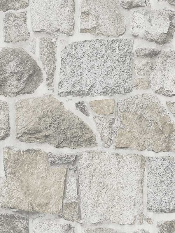 Axelle Stone wallpaper in light grey color - pattern number 4072-70042 - by Chesapeake in the Delphine collection