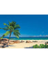 Seychellen 4 Panel fabric in blue color - pattern number 4-006 - by Brewster in the Komar Colours collection