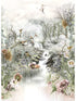 Fable 4 Panel fabric in multicolor color - pattern number 4-203 - by Brewster in the Komar Colours collection