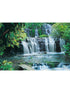 Pura Kaunui Falls 8 Panel fabric in green color - pattern number 8-256 - by Brewster in the Komar Colours collection