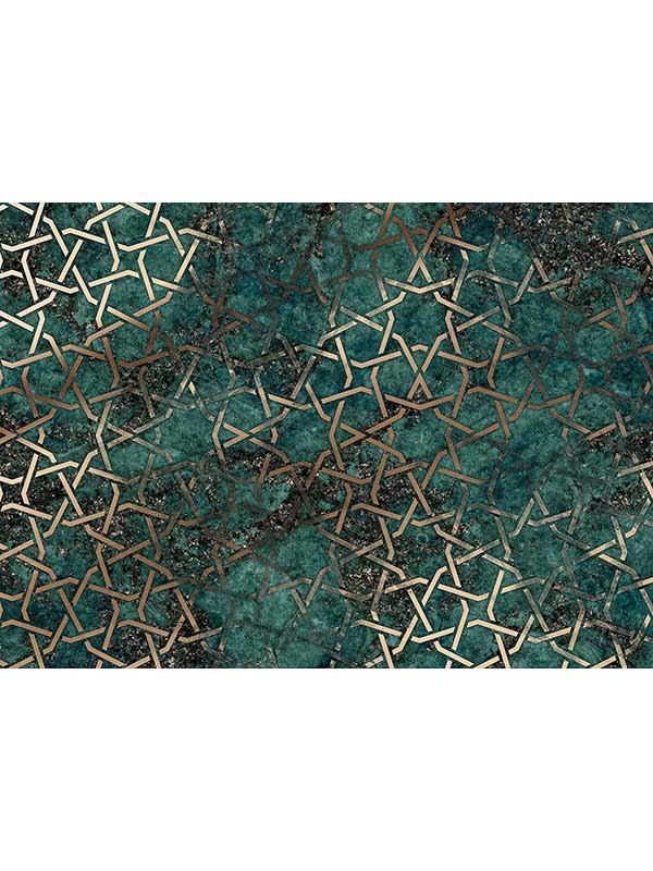 Starlight 7 Panel mural in blue color - pattern number X7-1004 - by Brewster in the Komar Colours collection