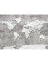 World Relief 7 Panel mural in grey color - pattern number X7-1007 - by Brewster in the Komar Colours collection
