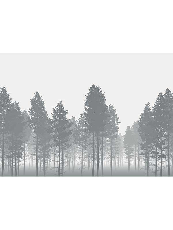 Nebula 7 Panel mural in grey color - pattern number X7-1021 - by Brewster in the Komar Colours collection