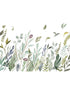 Breeze 7 Panel mural in green color - pattern number X7-1042 - by Brewster in the Komar Colours collection