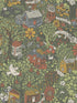 Bygga Bo Woodland Village fabric in green color - pattern number 4111-63003 - by A Street Prints in the Briony collection