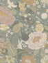 Vaxa Rabbits and Rosehips wallpaper in slate color - pattern number 4111-63016 - by A Street Prints in the Briony collection