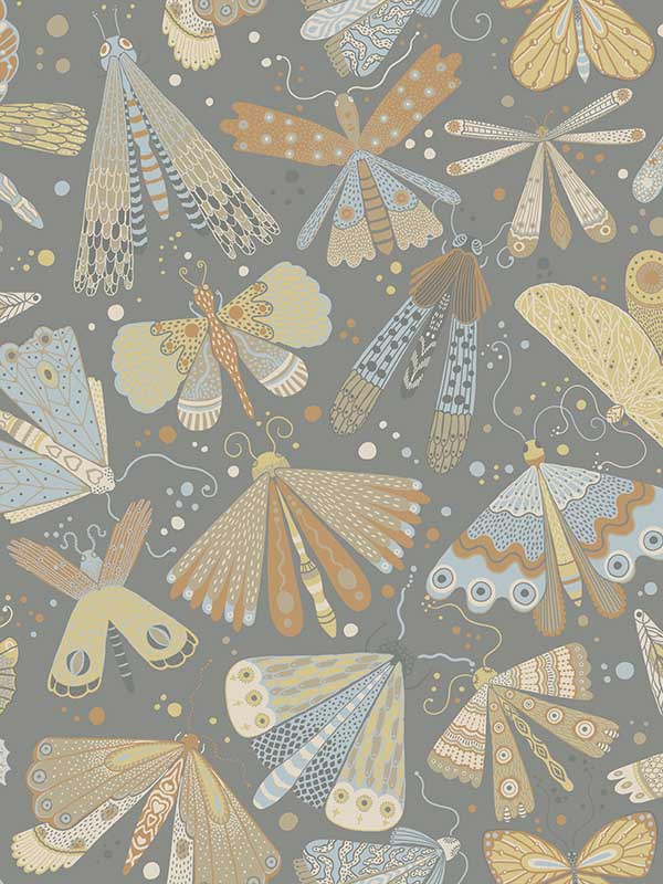 Flyga Butterfly Bonanza fabric in apricot color - pattern number 4111-63026 - by A Street Prints in the Briony collection