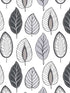 Chic Leaf fabric in black grey metallic silver color - pattern number JJ38008 - by Patton Norwall in the Rewind by James Joseph collection
