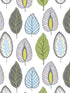 Chic Leaf fabric in green black blue grey color - pattern number JJ38010 - by Patton Norwall in the Rewind by James Joseph collection