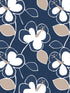 Flower Power fabric in navy taupe color - pattern number JJ38016 - by Patton Norwall in the Rewind by James Joseph collection