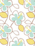 Flower Power fabric in mint green lime color - pattern number JJ38017 - by Patton Norwall in the Rewind by James Joseph collection