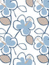 Flower Power fabric in blue navy taupe color - pattern number JJ38018 - by Patton Norwall in the Rewind by James Joseph collection