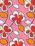 Flower Power fabric in hot pink red orange color - pattern number JJ38020 - by Patton Norwall in the Rewind by James Joseph collection