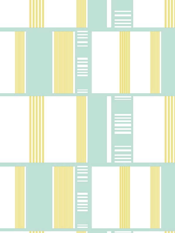 Grid Lock wallpaper in mint green lime color - pattern number JJ38028 - by Patton Norwall in the Rewind by James Joseph collection
